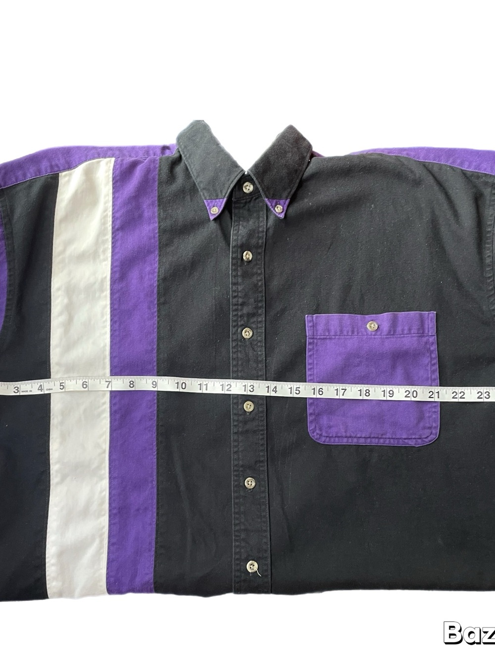 Vintage 90s Wrangle Western Rodeo Button Down Color Block Shirt - Picture 8 of 8